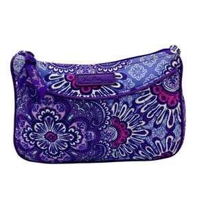 Vera Bradley Purple Paisley Quilted Cotton Crossbody Bag